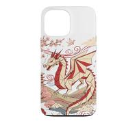 Custodia per iPhone 13 Pro Max Origami giapponese Art Dragon