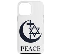 Custodia per iPhone 13 Pro Max Pace | Croce a Mezzaluna Esagramma Unità Interreligiosa Coesistere