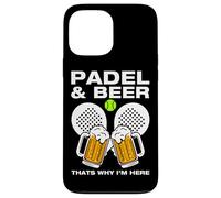 Custodia per iPhone 13 Pro Max Padel & Beer divertente padel ball giocatore