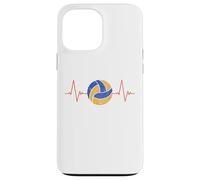 Custodia per iPhone 13 Pro Max Pallavolo Battito cardiaco - Palla ECG Pulse Distressed Design