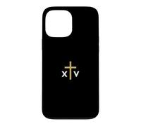 Custodia per iPhone 13 Pro Max Papa Leone XIV numero romano con Croce sottile Gesù