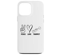 Custodia per iPhone 13 Pro Max Peace Love Trumpet Proud Uomo Donna Trumpeter