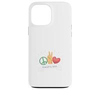 Custodia per iPhone 13 Pro Max Peaceful Soul Peace Sign Hand Gesture Love Graphic Nature