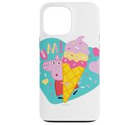 Custodia per iPhone 13 Pro Max Peppa Pig Yum Ice Cream