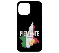 Custodia per iPhone 13 Pro Max Piemonte Italia Retro Regione Mappa Vintage Pasta Souvenir