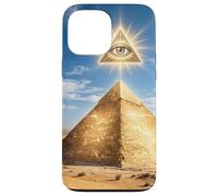 Custodia per iPhone 13 Pro Max Piramide mistica simbolo occhio deserto antico mistero grafico