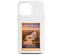 Custodia per iPhone 13 Pro Max Poster aereo vintage Washington D.C. Lincoln USA arte di viaggio