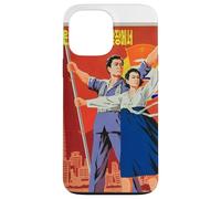 Custodia per iPhone 13 Pro Max Poster di propaganda della Corea del Nord, divertente