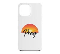 Custodia per iPhone 13 Pro Max Pray Sunset Inspirational Religious Christian Faith