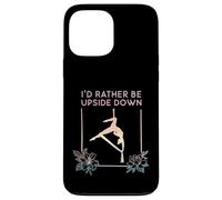 Custodia per iPhone 13 Pro Max Preferirei essere sottosopra, volare yoga aereo, sete aeree