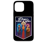 Custodia per iPhone 13 Pro Max Prega come una ragazza Cattolica Donne Santa Teresa Giovanna d'Arco Maria