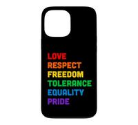 Custodia per iPhone 13 Pro Max Pride Love Equality Rainbow LGBTQ Parole colorate