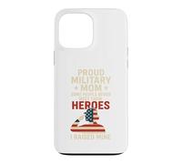 Custodia per iPhone 13 Pro Max Proud Military Mom Raised My Hero Festa della mamma