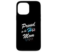 Custodia per iPhone 13 Pro Max Proud To Be His Mom Transgender Pride Flag Trans Figlo