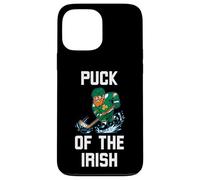 Custodia per iPhone 13 Pro Max Puck of the Irish Leprechaun Hockey St Patricks Day Divertente