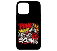 Custodia per iPhone 13 Pro Max Punk contro il sistema - Protesta ribelle del punk rock