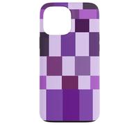 Custodia per iPhone 13 Pro Max Purple Color Block Checkered Checker Abstract Checkerboard