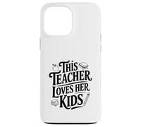 Custodia per iPhone 13 Pro Max Questa insegnante ama i suoi figli cuore caldo insegnante