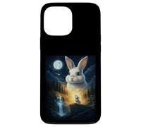 Custodia per iPhone 13 Pro Max Rabbit Howling to The Moon Vintage Funny Rabbit