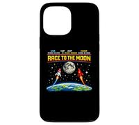 Custodia per iPhone 13 Pro Max Race To The Moon Retro Arcade Space USA vs Cina