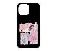 Custodia per iPhone 13 Pro Max Ragazza anime, Comic Core in stile manga, Vento divino, Kanji Shodo