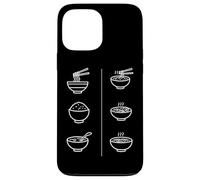 Custodia per iPhone 13 Pro Max Ramen giapponese Minimal Noodle Line Graphic Japan Food Ramen