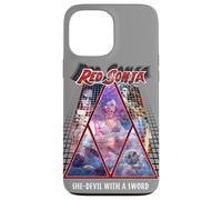 Custodia per iPhone 13 Pro Max Red Sonja Poster Synthwave Redhead Epic Cyberpunk anni '80 retrò