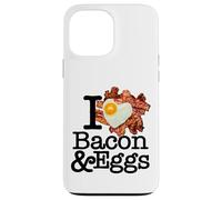 Custodia per iPhone 13 Pro Max Regalo I Love Bacon and Eggs