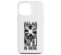Custodia per iPhone 13 Pro Max Relax The DJ Is Here LP Gothic Skull per amanti del disco in vinile
