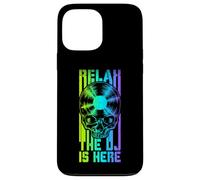 Custodia per iPhone 13 Pro Max Relax The DJ Is Here LP Gothic Skull per amanti del disco in vinile