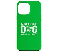 Custodia per iPhone 13 Pro Max Rescue Dog ha rubato il mio cuore adozione amore