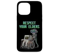Custodia per iPhone 13 Pro Max Respect Your Elders Retro Computer Gamer Girl Fun VR Gaming
