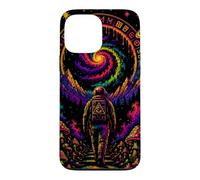 Custodia per iPhone 13 Pro Max Retro Astronauta Fungo Galassia Vintage Style Art