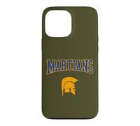 Custodia per iPhone 13 Pro Max Retro College Blu Arancione Marziani Sport