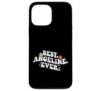 Custodia per iPhone 13 Pro Max Retro Groovy Best ANGELINE Ever Nome Festa della mamma Ragazza
