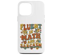 Custodia per iPhone 13 Pro Max Retro Ondulato Fluente In Matematica E Sarcasmo Groovy Flower Teacher