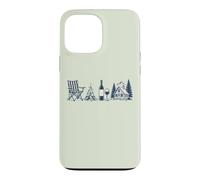 Custodia per iPhone 13 Pro Max Rifugio per un fine settimana in montagna in campeggio Campfire Wine Cabin