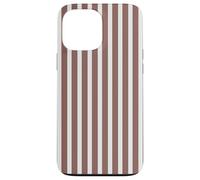 Custodia per iPhone 13 Pro Max Righe Classiche Marrone Castagna