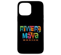 Custodia per iPhone 13 Pro Max Riviera Maya, Messico, design tropicale retrò