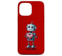 Custodia per iPhone 13 Pro Max Robot con un grande cuore, grafica