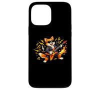 Custodia per iPhone 13 Pro Max Rocking Fox Chitarra Mascotte Grafica