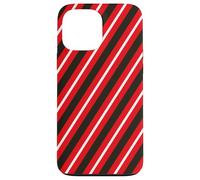 Custodia per iPhone 13 Pro Max Rosso Nero Bianco Linee Diagonali Strisce Geometriche