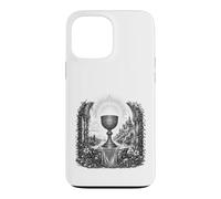 Custodia per iPhone 13 Pro Max Sacro Graal Leggenda Arturiana Sacro Calice Line Art
