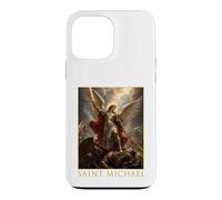 Custodia per iPhone 13 Pro Max San Michele Arcangelo Spada E Scudo Icona Arte Fede