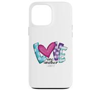 Custodia per iPhone 13 Pro Max San Valentino religioso Gesù Amore l'un l'altro Bibbia Pace