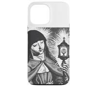Custodia per iPhone 13 Pro Max Santa Chiara d'Assisi Santa Cattolica Italiana Donna