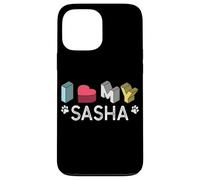 Custodia per iPhone 13 Pro Max Sasha personalizzato cane nome Sasha Pet Lover