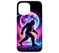 Custodia per iPhone 13 Pro Max Sasquatch Bigfoot Vaporwave Synthwave Retro Forest Moon anni '80