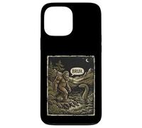 Custodia per iPhone 13 Pro Max Sasquatch e Nessie Lago Mostro Incontro Bruh Retro