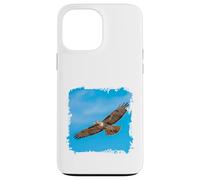 Custodia per iPhone 13 Pro Max Scena della fauna selvatica con uccello falco che vola nel cielo limpido